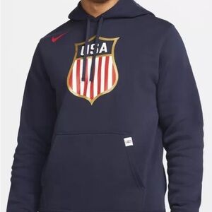 Youth Nike Club USA Hockey Shield Pullover Hoodie Sweatshirt - Large